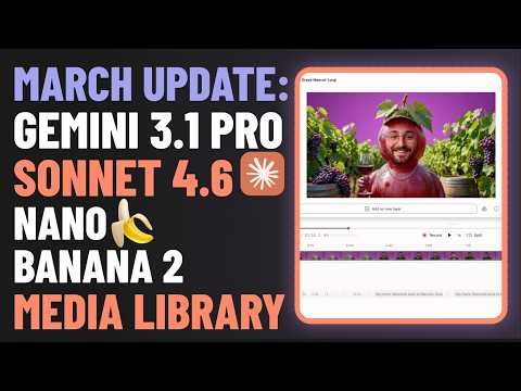 What's new in Descript (March 2026) I Media library, Sonnet 4.6, Gemini Pro 3.1