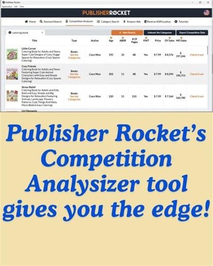 📚 Struggling to outshine your competition on Amazon? 🚀 Try Publisher Rocket's Compe...