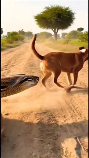 Caught on Camera: Huge Python Trying to Catch a Dog! 😱 #shorts #ytshorts #viralshorts #animals #usa