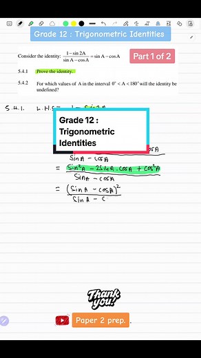 Grade 12 Trigonometric Identities Explained