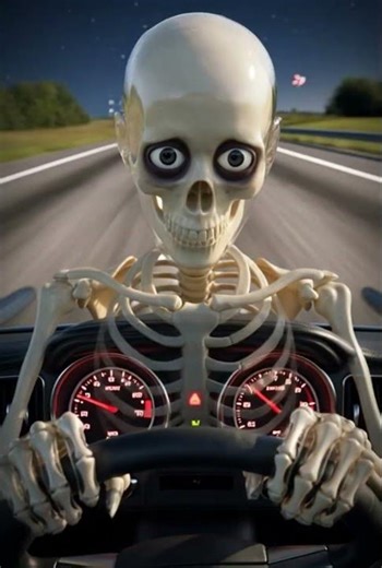 Skeleton Drives 72 Hours Without Sleep… Here’s What Happens