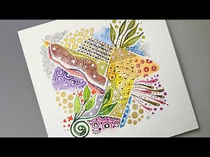 Hu Art Watercolor Zentangle Art | Easy Zentangle | Art Therapy