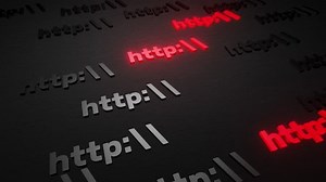 Http symbol sign on black background 3d render. Hypertext transfer protocol secure web 3