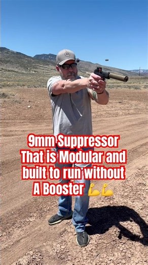 A 9mm suppressor built to actually run without a booster and with #subsonic #ammo 🤯🤯