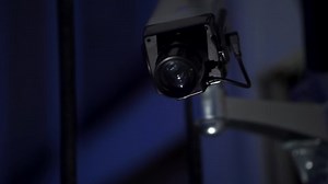 Cctv Security Camera Rotates Night On Stock Footage Video (100% Royalty-free) 1069894024 | Shutterstock