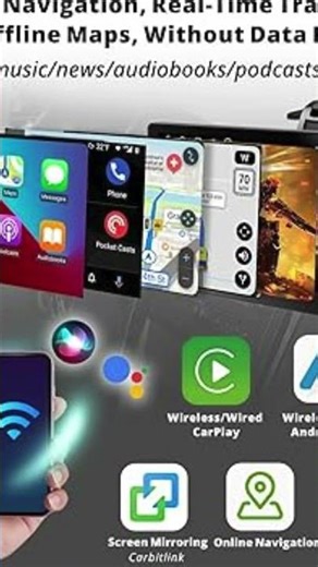 CarPlay Screen for Car – MYATOTO 9" Portable Android Auto Touchscreen, Wireless/Wired CarPlay,