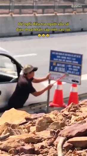 Điều tra người xóa số điện thoại khẩn cấp trên cao tốc 😟 #tintuc #tinnong #giaothong #phapluat