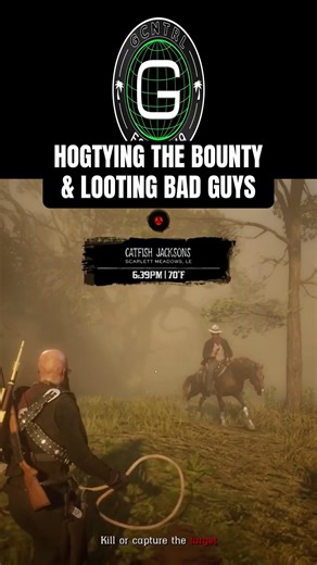HOGTYING THE BOUNTY & GRABBING BAD GUY LOOT! #RDR2 #gaming