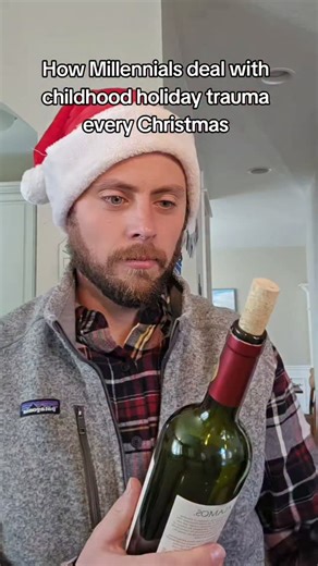Justin on Instagram: "The best time of the year... #wine #christmas #millennial #darkcomedy"