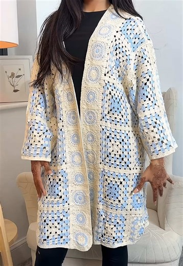 Super Soft Crochet Cardigan - Plus Size Available