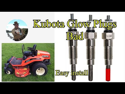 Glow Plugs Kubota Deisel Zero Turns & Compact Tractors Easy Install