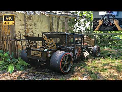 Rebuilding Hot Wheels Car Custom "Bone Shaker" - Forza Horizon 5 Logitech G29 Stering Wheel Gameplay