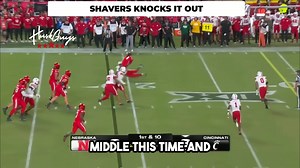 77K views · 1.4K reactions | Shavers knocks the ball out for the game changing fumble for the Huskers. Can't believe the refs tried to call this incomplete. #Huskers #GBR | The HuskGuys | Facebook