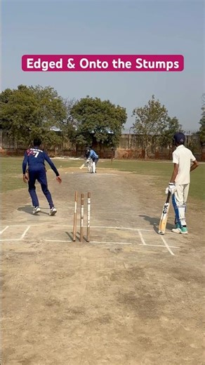 Edged & Onto the Stumps 😱🔥 | Unlucky or Perfect Bowling? #Shorts