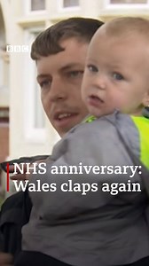 Wales puts its hands together to thank the NHS for 72 years of service 👏 | BBC Wales News