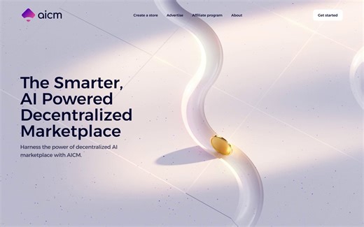 AICM landing page web design 3D animation-by pinterest