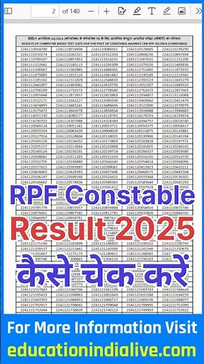 RPF Constable Result 2025 Kaise Dekhe ? How To Check RPF Constable Result 2025