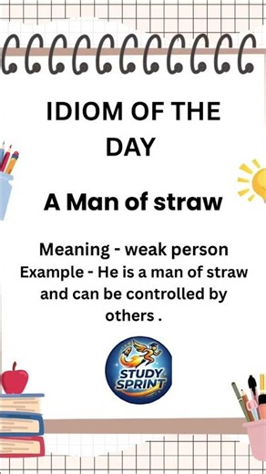 Idiom of the dayyyy! A Man of Straw #shorts