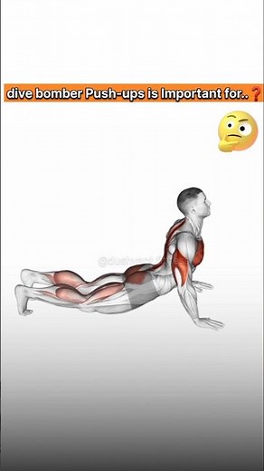 Dive Bomber Push-ups is Important For....❓Exercise #fitness #workout