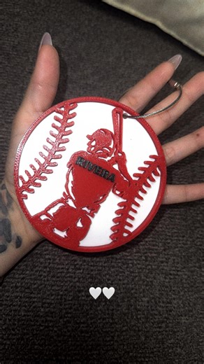 Personalized Baseball Keychain | Custom Name & Number Baseball Keychain | 3D Printed Baseball Bag Tag | Baseball Player Gift | Team Keychain - Etsy