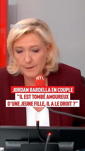 Marine Le Pen speaks out about Jordan Bardella's new relationship