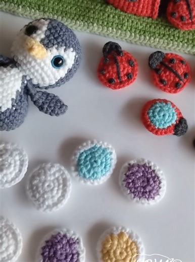 Spot the difference! 🐞🐧 One of these memory games has a hiding spot, and the other is a brand new design coming soon! The tiny ladybugs are living their best life tucked inside Mama Ladybug. But… my new penguin friend and his eggs are still looking for a home! ❄️ What should I crochet for the eggs to hide in???❄️👇 🧶🧶🧶🧶🧶 #crochet #memorygame #amigurumi #crochetaddict #montessori