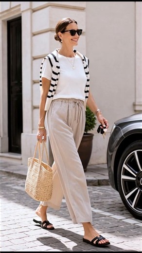 4050여성, 더운 여름 체형 걱정 없이 멋스러운 통바지 스타일링 | Women, Flattering Wide-Leg Pants for Every Figure