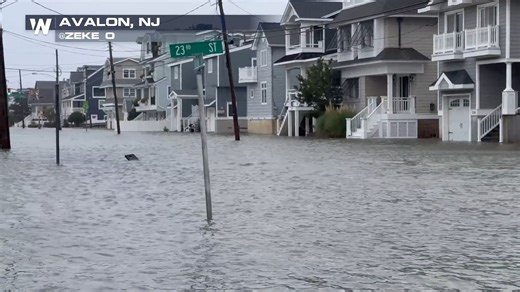 NEW VIDEO: Coastal neighborhoods in New Jersey were inundated with ocean water as large waves from this #NorEaster, combined with high tide, spilled into nearby communities. | WeatherNation