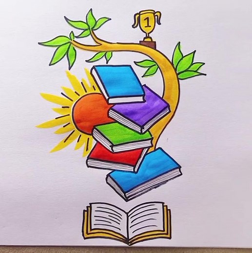 Easy Education Drawing and Coloring Tutorial for Beginners