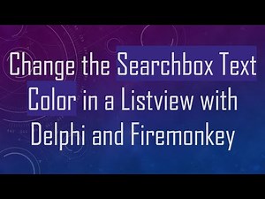 Change the Searchbox Text Color in a Listview with Delphi and Firemonkey