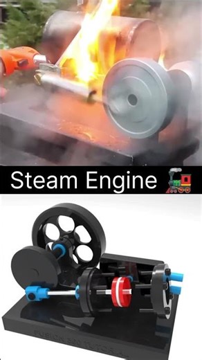 How a Steam Engine Actually Works ⚙️🔥 #automobile #satisfying #engineering