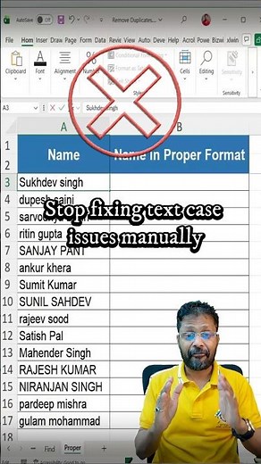 Fix all text issues with Advanced Excel tricks ! Learn PROPER! #excel #tipsandtricks #shorts