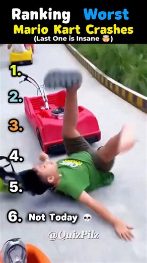 Ranking Worst Mario Kart Crashes 😂 #ranking #funny #fails