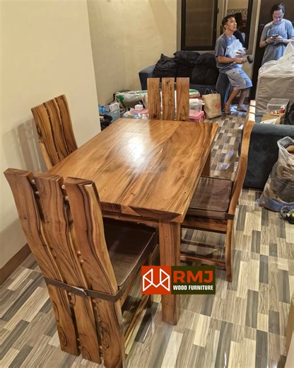 RMJ WOOD Furniture | Purchased Order✅ WALK in CLIENT🙏 1 Set 4 Seater Dining table With removable URATEX FOAM Plaintabletop / Accacia wood. Delivered @ Heneral... | Instagram