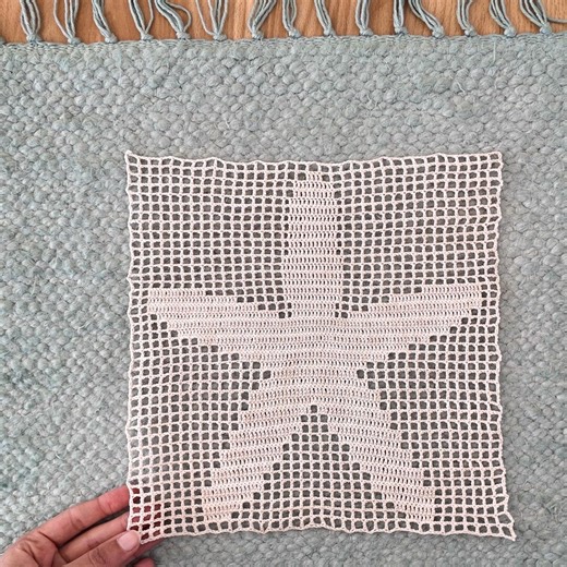 Filet Crochet Starfish Pattern | Seastar Quilt Block ( PDF Pattern ) - Etsy