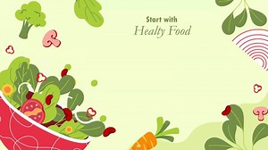 Download Animated Vegan Food Bowl Platter with Vegetable for free