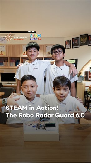 Sampoerna Academy on Instagram: "Introducing The Robo Radar Guard 6.0! Innovation takes shape when curiosity meets purpose. Our 7 graders STEAM project by Aviel, Kelvin, Dimitri, and Federico showcases how technology can be designed to solve real-world challenges. Powered by sonar technology, radar sweep, and Arduino programming, the Robo Radar Guard 6.0 is capable of detecting objects within a 180-degree range—even in complete darkness, going beyond the limits of standard cameras. From precise 