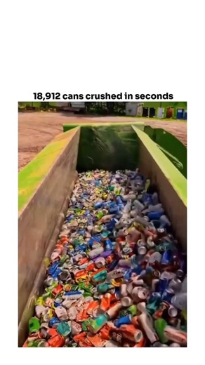 How This Machine Turns Cans into a Solid Block 🤯 #shorts