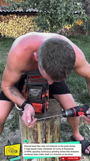 Chainsaw Sharpener Bit Attachment Tool for Cordless Drill Chain Sharpening #shortvideos