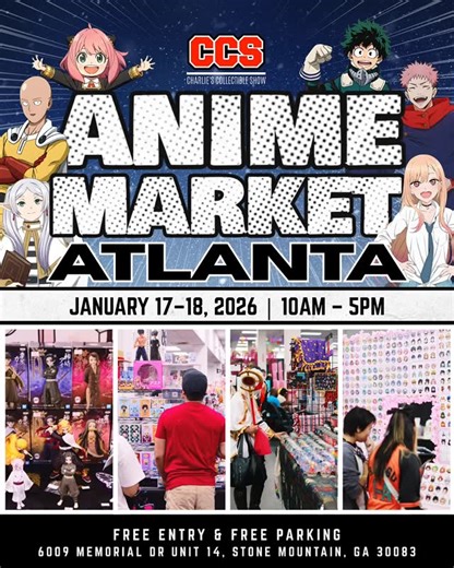 Charlies Collectible Show | 📣THIS WEEKEND!! It’s your anime shopping paradise 💮✨ Anime Market Atlanta is a two-day celebration to shop, cosplay, and spreading love for... | Instagram