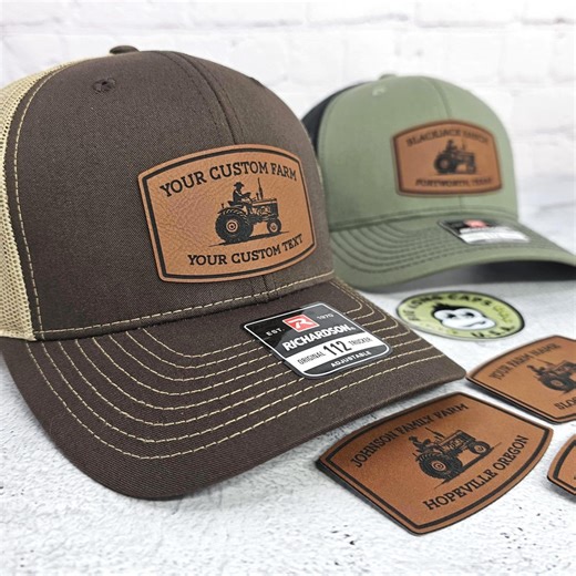 Custom Farm Hat, Customizable Tractor Patch Hats, Gifts for Farmers, Personalized Farm Ranch Tractor Cap, Family Farm Gift Idea, Farming Hat - Etsy