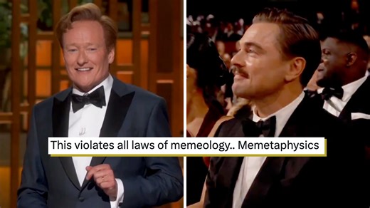 Conan O'Brien challenged Leonardo DiCaprio to make a meme