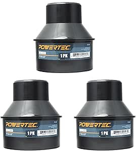 POWERTEC 70136-P3V 4 Inch Hose to 2-1/2 Inch Hose Cone Reducer, Dust Collection Fittings for Dust Collection Hose, Dryer Vent Hose & Shop Vacuum Hose Connection, 3 Pack