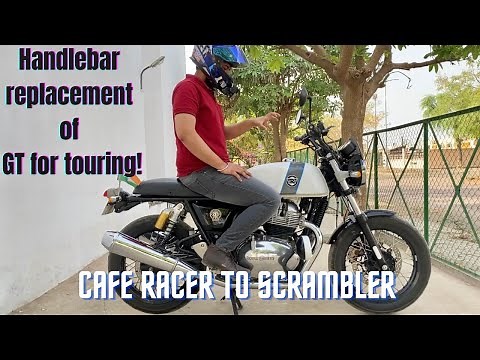 Interceptor handlebar on RE Continental GT 650 for touring | Aditya choudhary