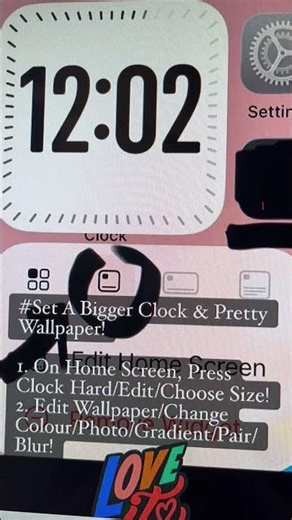 #Set A Bigger Clock & Pretty Wallpaper!