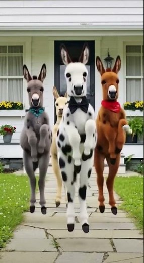 Dancing Donkeys Took Over the Backyard! 🫏💃 | Funniest AI Animation Ever
