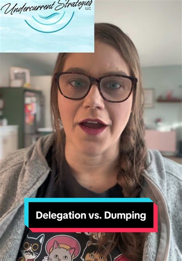 Delegation vs. Dumping‼️ Don’t be the jerk manager that dumps work onto your team! They will leave!! There is a very distinct difference between delegation and dumping, which lies in intent, support, and accountability. As leaders, let’s work on being more intentional about how we approach delegation, and ensure we’re not disguising dumping work onto our employees as delegation. #leadeship #1percentbettereveryday #delegation #goodleadership #leadershipdevelopment #supervisor #managersbelike #hig
