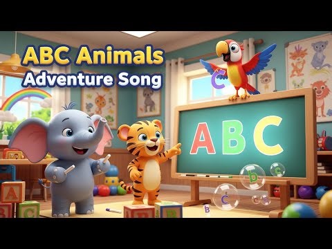 ABC Animal Adventure 🐘🦜 | Learn Alphabet with Cute Animals | Fun ABC Song for Kids & Toddlers