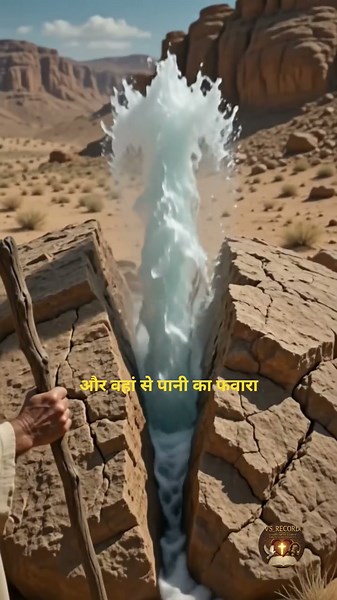 When the dry rock turned into a flowing river... 🤯 #Moses #BibleStory #ChristianStatus #Christian...