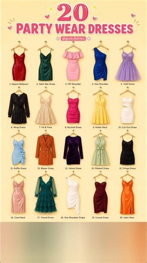 Outfit Ideas: 20 Stunning Dress Styles✨||GLOW DIARIES#shorts#shortsfeed#trending#viral#fashion